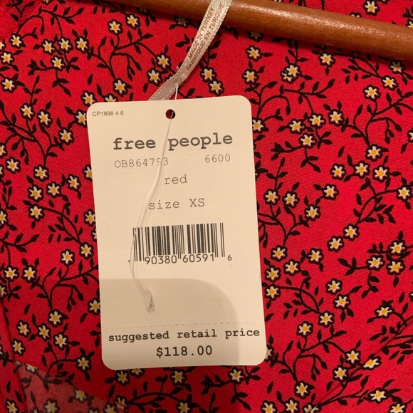 Free People Clara Tie-Front Tunic in Red - Picture 11 of 16